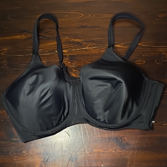 Leading Lady Black Full-Coverage Bra with Adjustable Straps - Picture 1 of 2